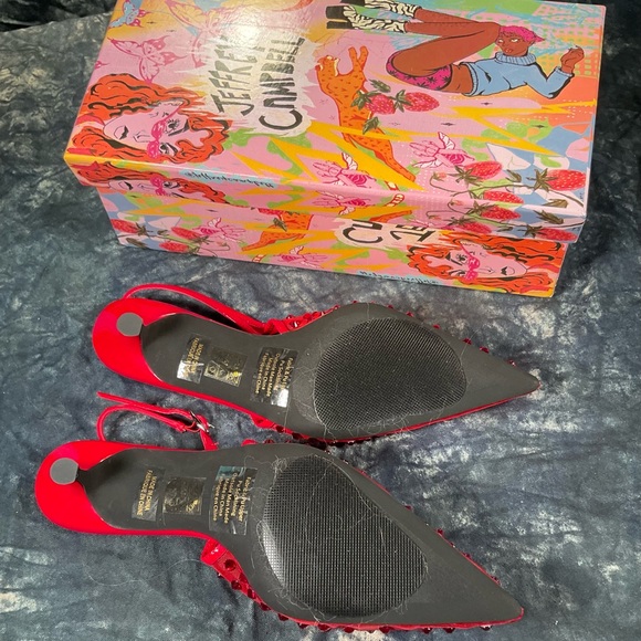 Jeffery Campbell red rhinestone heels. - Picture 2 of 4